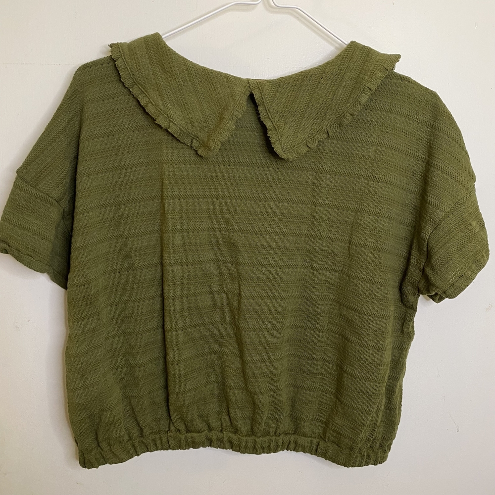 Madewell Ruffle Collared Crop‎ Top - Picture 11 of 11